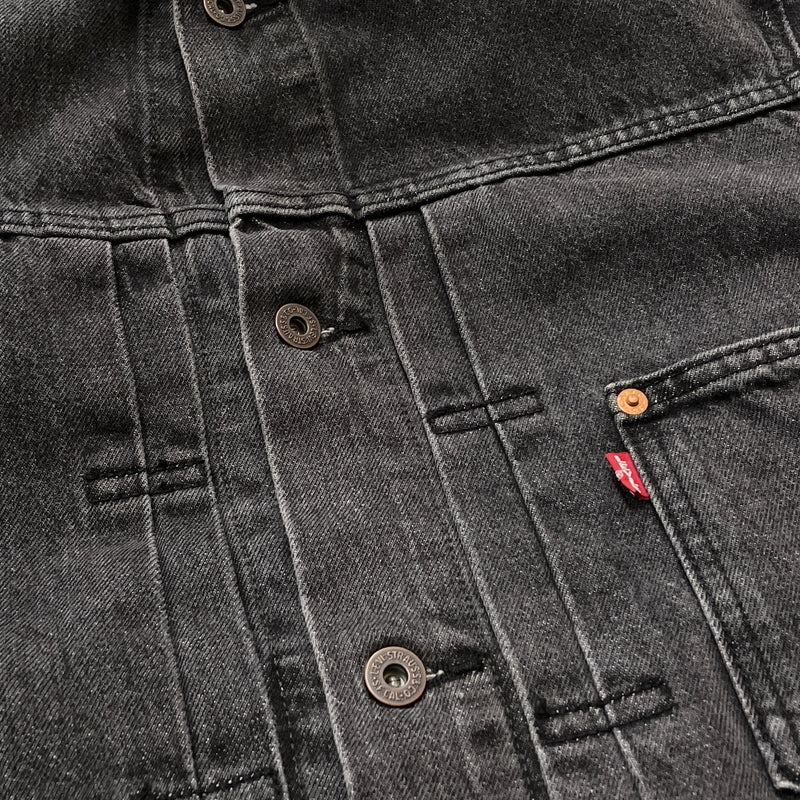 【中古品】【メンズ】 LEVI'S リーバイス 1ST TRUCKER JACKET "BLACK STONEWASH" A3174-00000 ファースト トラッカー ジャケット ブラック ストーン ウォッシュ アウター 145-261007-sa-22-teih サイズ：M カラー：ブラック 万代Net店
