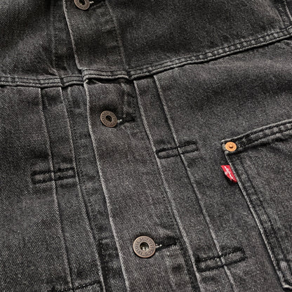 【中古品】【メンズ】 LEVI'S リーバイス 1ST TRUCKER JACKET "BLACK STONEWASH" A3174-00000 ファースト トラッカー ジャケット ブラック ストーン ウォッシュ アウター 145-261007-sa-22-teih サイズ：M カラー：ブラック 万代Net店