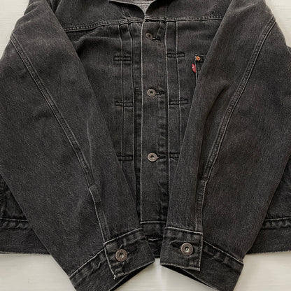 【中古品】【メンズ】 LEVI'S リーバイス 1ST TRUCKER JACKET "BLACK STONEWASH" A3174-00000 ファースト トラッカー ジャケット ブラック ストーン ウォッシュ アウター 145-261007-sa-22-teih サイズ：M カラー：ブラック 万代Net店