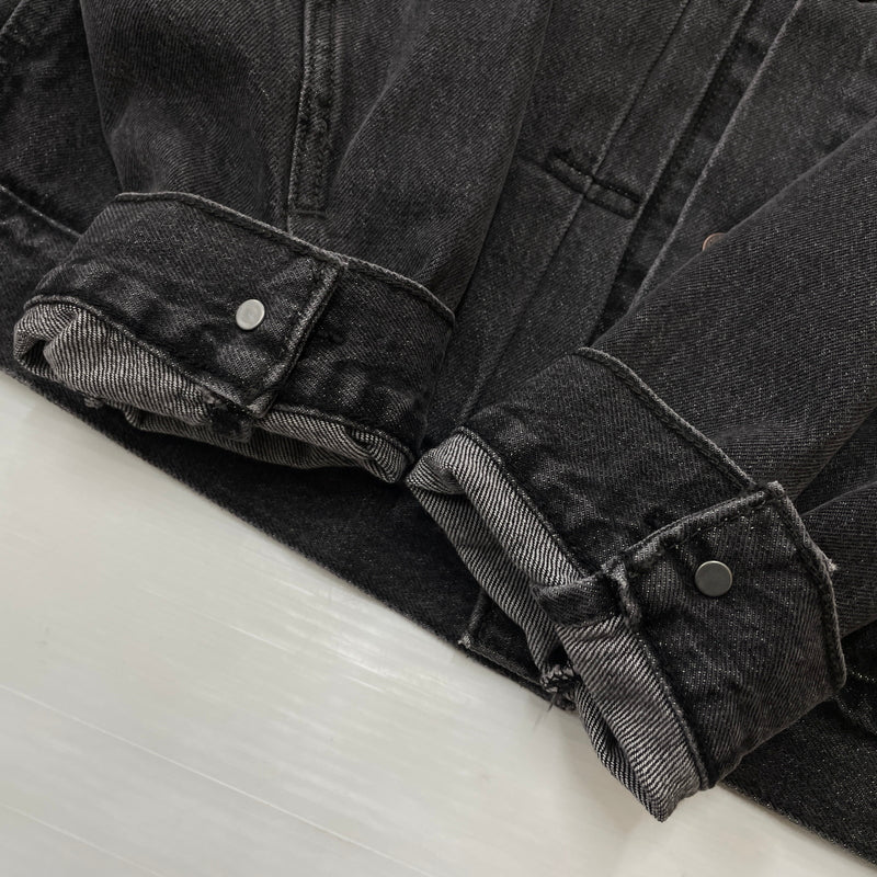【中古品】【メンズ】 LEVI'S リーバイス 1ST TRUCKER JACKET "BLACK STONEWASH" A3174-00000 ファースト トラッカー ジャケット ブラック ストーン ウォッシュ アウター 145-261007-sa-22-teih サイズ：M カラー：ブラック 万代Net店