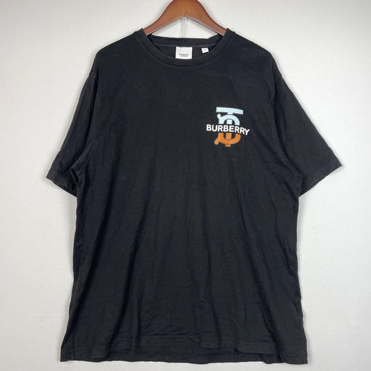 【中古品】【メンズ】 BURBERRY バーバリー MONOGRAM MOTIF S/S TSHIRT 8032185 モノグラム モチーフ ショートスリーブ Tシャツ 半袖 トップス 141-261006-yo-12-teih サイズ：L カラー：ブラック 万代Net店