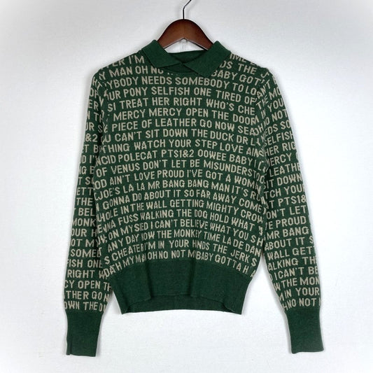 【中古品】【レディース】 HYSTERICS ヒステリックス POLO KNIT 05193NS03 ポロニット 長袖 トップス セーター 総柄 140-261006-yo-05-teih サイズ：F カラー：グリーン 万代Net店