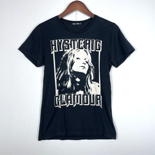 【中古品】【レディース】 HYSTERIC GLAMOUR ヒステリックグラマー GIRL PRINT TSHIRT ガール プリント Tシャツ 半袖 トップス 140-261006-yo-13-teih サイズ：表記消え カラー：ブラック 万代Net店