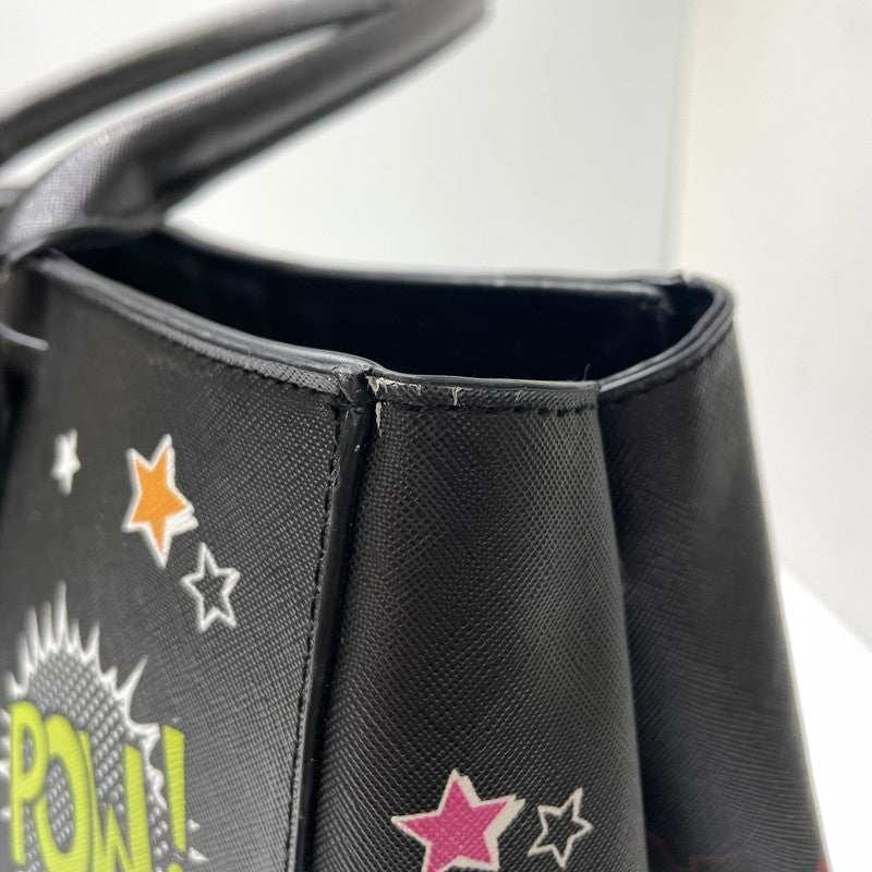 【中古品】【レディース】 HYSTERIC GLAMOUR ヒステリックグラマー STICKER REVERSIBLE TOTE BAG ステッカー柄 リバーシブル トートバッグ カバン 188-261009-yo-06-teih カラー：ブラック 万代Net店
