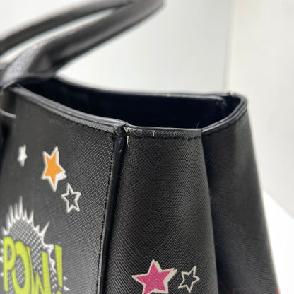 【中古品】【レディース】 HYSTERIC GLAMOUR ヒステリックグラマー STICKER REVERSIBLE TOTE BAG ステッカー柄 リバーシブル トートバッグ カバン 188-261009-yo-06-teih カラー：ブラック 万代Net店