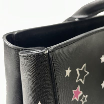 【中古品】【レディース】 HYSTERIC GLAMOUR ヒステリックグラマー STICKER REVERSIBLE TOTE BAG ステッカー柄 リバーシブル トートバッグ カバン 188-261009-yo-06-teih カラー：ブラック 万代Net店