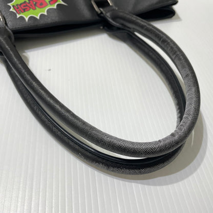 【中古品】【レディース】 HYSTERIC GLAMOUR ヒステリックグラマー STICKER REVERSIBLE TOTE BAG ステッカー柄 リバーシブル トートバッグ カバン 188-261009-yo-06-teih カラー：ブラック 万代Net店