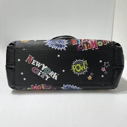 【中古品】【レディース】 HYSTERIC GLAMOUR ヒステリックグラマー STICKER REVERSIBLE TOTE BAG ステッカー柄 リバーシブル トートバッグ カバン 188-261009-yo-06-teih カラー：ブラック 万代Net店