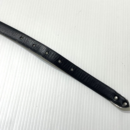 【中古品】【メンズ】 SAINT LAURENT サンローラン WESTERN NARROW BELT GRZ346571-85-0615 ウエスタン ナロー ベルト 服飾雑貨 205-261009-yo-01-teih サイズ：85cm カラー：ブラック 万代Net店