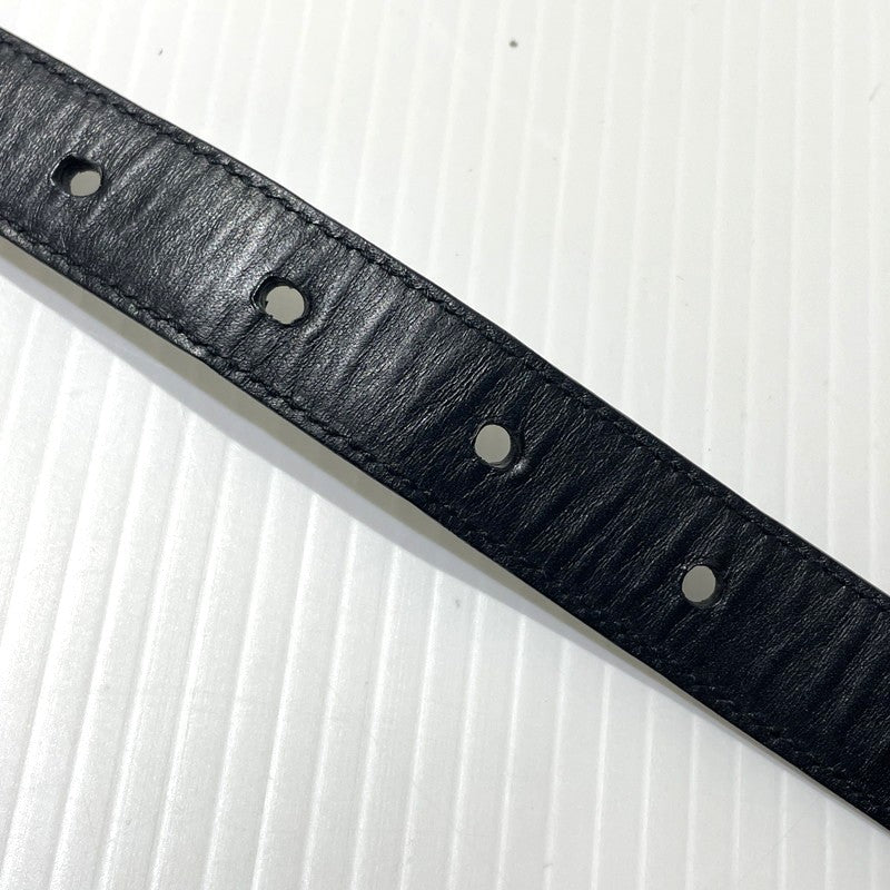 【中古品】【メンズ】 SAINT LAURENT サンローラン WESTERN NARROW BELT GRZ346571-85-0615 ウエスタン ナロー ベルト 服飾雑貨 205-261009-yo-01-teih サイズ：85cm カラー：ブラック 万代Net店