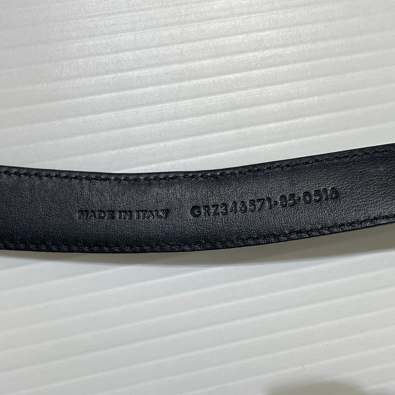 【中古品】【メンズ】 SAINT LAURENT サンローラン WESTERN NARROW BELT GRZ346571-85-0615 ウエスタン ナロー ベルト 服飾雑貨 205-261009-yo-01-teih サイズ：85cm カラー：ブラック 万代Net店