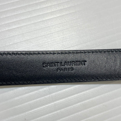 【中古品】【メンズ】 SAINT LAURENT サンローラン WESTERN NARROW BELT GRZ346571-85-0615 ウエスタン ナロー ベルト 服飾雑貨 205-261009-yo-01-teih サイズ：85cm カラー：ブラック 万代Net店