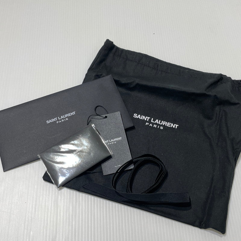 【中古品】【メンズ】 SAINT LAURENT サンローラン WESTERN NARROW BELT GRZ346571-85-0615 ウエスタン ナロー ベルト 服飾雑貨 205-261009-yo-01-teih サイズ：85cm カラー：ブラック 万代Net店