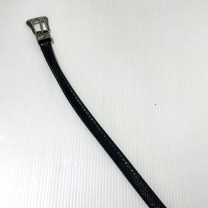 【中古品】【メンズ】 SAINT LAURENT サンローラン WESTERN NARROW BELT GRZ346571-85-0615 ウエスタン ナロー ベルト 服飾雑貨 205-261009-yo-01-teih サイズ：85cm カラー：ブラック 万代Net店
