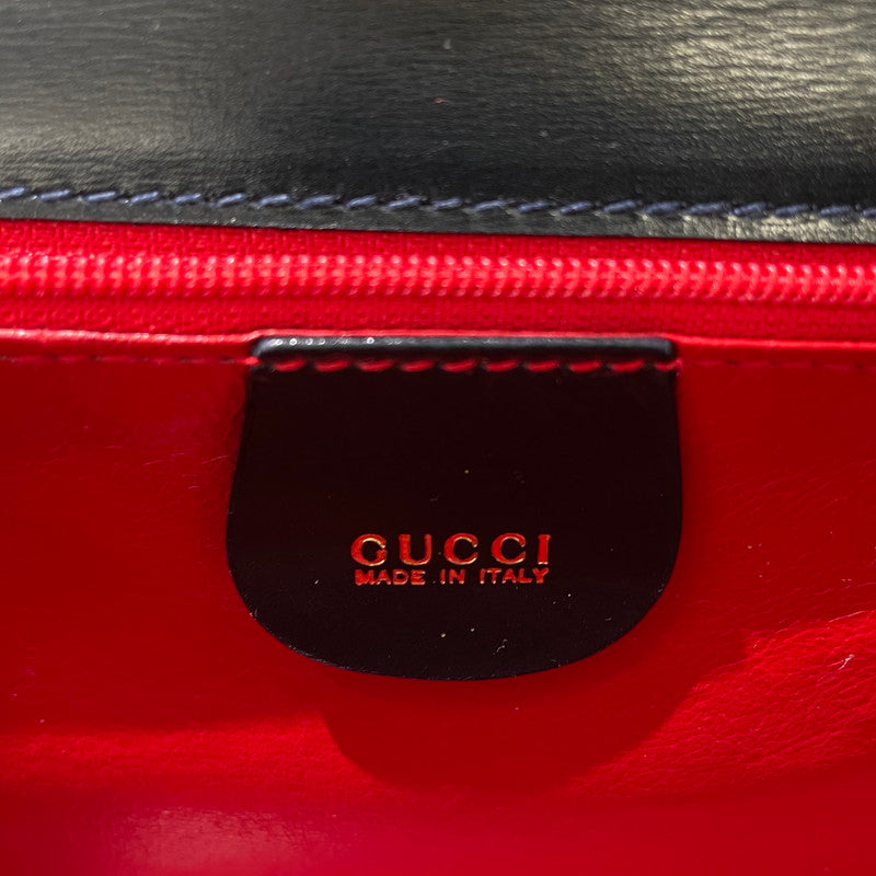 【中古品】【レディース】 GUCCI グッチ LADY LOCK 2WAY SHOULDER BAG 004-1817-0485 レディロック 2ウェイ ショルダーバッグ カバン 180-261009-yo-05-teih カラー：ネイビー 万代Net店