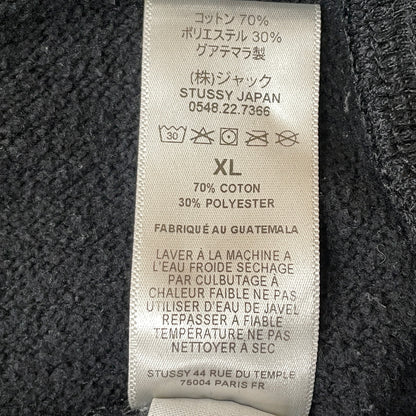 【中古品】【メンズ】 STUSSY ステューシー LOGO ZIPUP PARKA 1974870 ロゴ ジップアップ パーカー フルジップパーカー 長袖 トップス 142-261007-sa-18-teih サイズ：XL カラー：ブラック 万代Net店