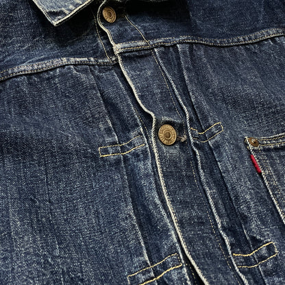 【中古品】【メンズ】 WARE HOUSE ウェア ハウス DOWN POCKET DENIM JACKET LOT 2001XX ダウン ポケット デニム ジャケット アウター 1946大戦モデル 145-261006-sa-01-fuzh サイズ：38 カラー：インディゴ 万代Net店