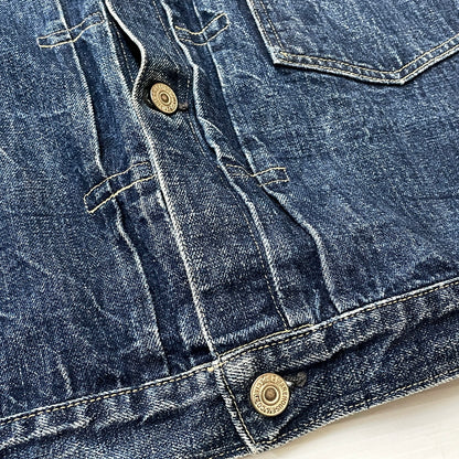 【中古品】【メンズ】 WARE HOUSE ウェア ハウス DOWN POCKET DENIM JACKET LOT 2001XX ダウン ポケット デニム ジャケット アウター 1946大戦モデル 145-261006-sa-01-fuzh サイズ：38 カラー：インディゴ 万代Net店