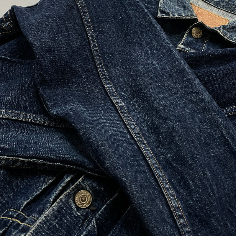 【中古品】【メンズ】 WARE HOUSE ウェア ハウス DOWN POCKET DENIM JACKET LOT 2001XX ダウン ポケット デニム ジャケット アウター 1946大戦モデル 145-261006-sa-01-fuzh サイズ：38 カラー：インディゴ 万代Net店