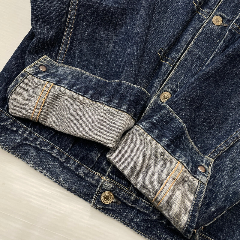 【中古品】【メンズ】 WARE HOUSE ウェア ハウス DOWN POCKET DENIM JACKET LOT 2001XX ダウン ポケット デニム ジャケット アウター 1946大戦モデル 145-261006-sa-01-fuzh サイズ：38 カラー：インディゴ 万代Net店