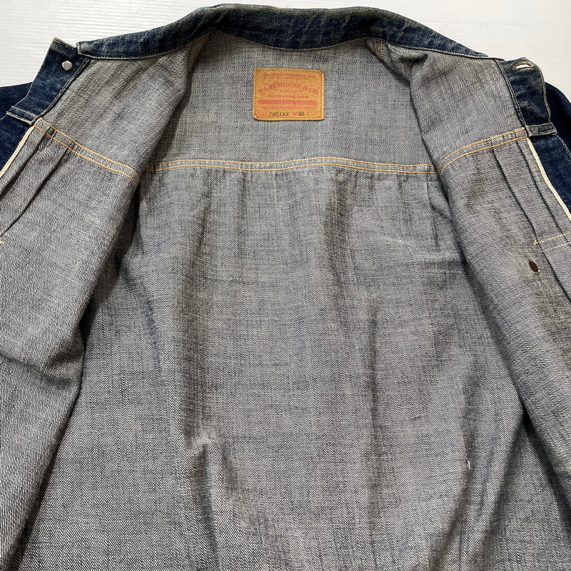 【中古品】【メンズ】 WARE HOUSE ウェア ハウス DOWN POCKET DENIM JACKET LOT 2001XX ダウン ポケット デニム ジャケット アウター 1946大戦モデル 145-261006-sa-01-fuzh サイズ：38 カラー：インディゴ 万代Net店