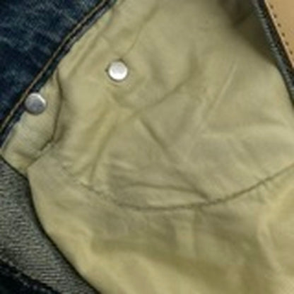【現状渡し品】【メンズ】 MNML ミニマル DISTRESSED BUGGY DENIM PANTS 03-5824-1775 ダメージ加工 バギー デニム パンツ ボトムス ジーンズ 153-261007-sa-25-teih サイズ：32 カラー：インディゴ 万代Net店