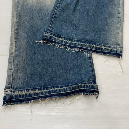 【現状渡し品】【メンズ】 MNML ミニマル DISTRESSED BUGGY DENIM PANTS 03-5824-1775 ダメージ加工 バギー デニム パンツ ボトムス ジーンズ 153-261007-sa-25-teih サイズ：32 カラー：インディゴ 万代Net店