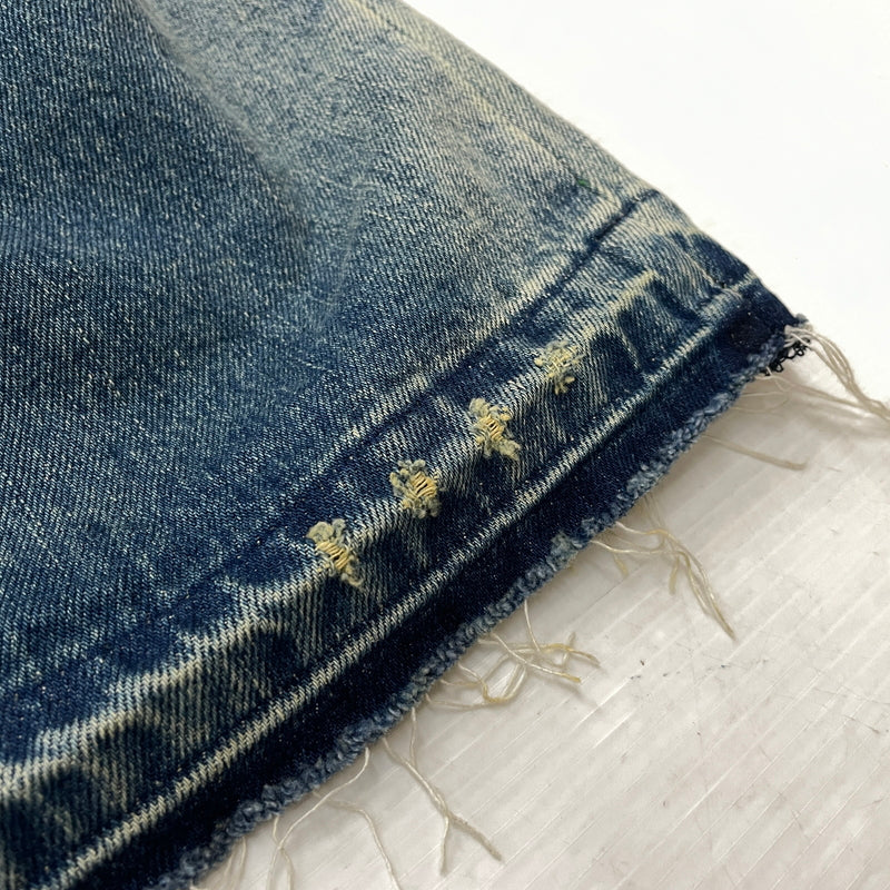 【現状渡し品】【メンズ】 MNML ミニマル DISTRESSED BUGGY DENIM PANTS 03-5824-1775 ダメージ加工 バギー デニム パンツ ボトムス ジーンズ 153-261007-sa-25-teih サイズ：32 カラー：インディゴ 万代Net店