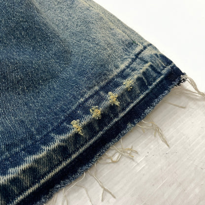 【現状渡し品】【メンズ】 MNML ミニマル DISTRESSED BUGGY DENIM PANTS 03-5824-1775 ダメージ加工 バギー デニム パンツ ボトムス ジーンズ 153-261007-sa-25-teih サイズ：32 カラー：インディゴ 万代Net店