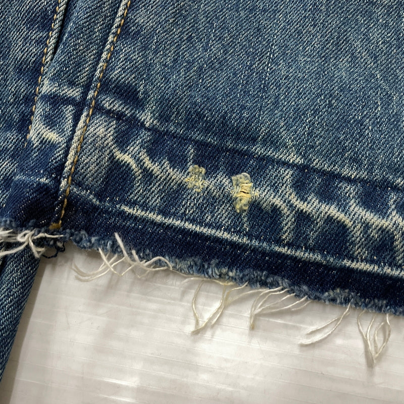 【現状渡し品】【メンズ】 MNML ミニマル DISTRESSED BUGGY DENIM PANTS 03-5824-1775 ダメージ加工 バギー デニム パンツ ボトムス ジーンズ 153-261007-sa-25-teih サイズ：32 カラー：インディゴ 万代Net店