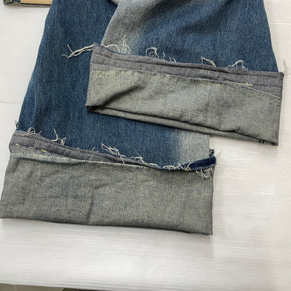 【現状渡し品】【メンズ】 MNML ミニマル DISTRESSED BUGGY DENIM PANTS 03-5824-1775 ダメージ加工 バギー デニム パンツ ボトムス ジーンズ 153-261007-sa-25-teih サイズ：32 カラー：インディゴ 万代Net店