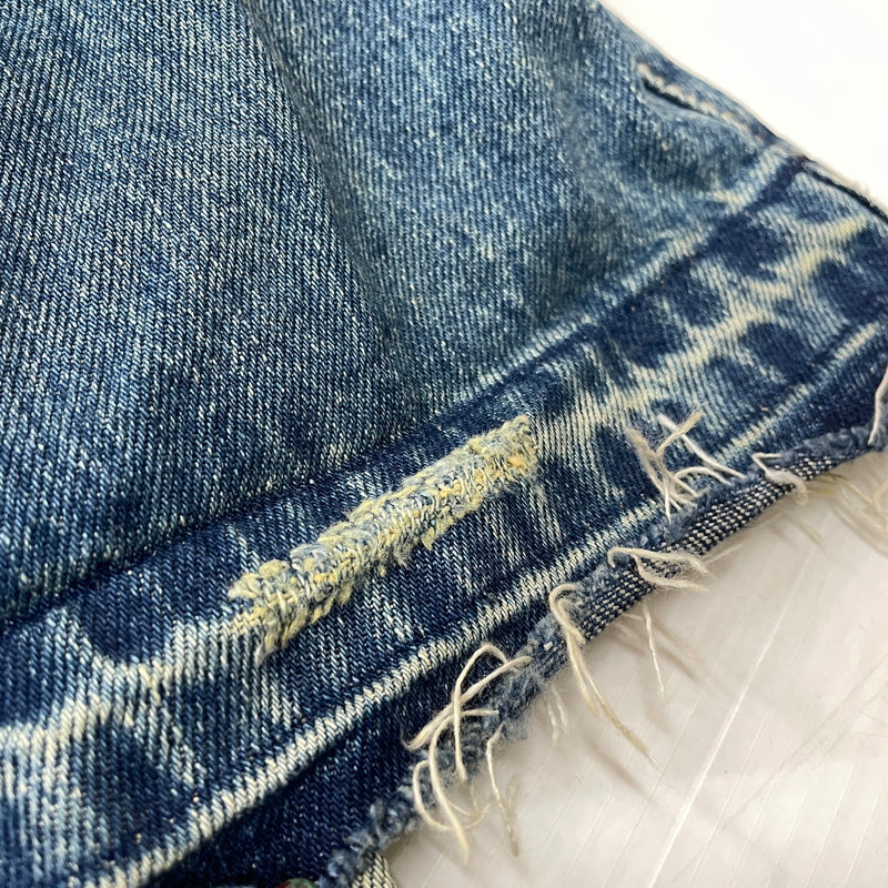 【現状渡し品】【メンズ】 MNML ミニマル DISTRESSED BUGGY DENIM PANTS 03-5824-1775 ダメージ加工 バギー デニム パンツ ボトムス ジーンズ 153-261007-sa-25-teih サイズ：32 カラー：インディゴ 万代Net店