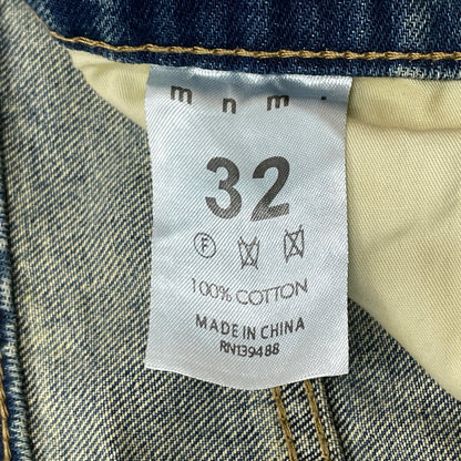 【現状渡し品】【メンズ】 MNML ミニマル DISTRESSED BUGGY DENIM PANTS 03-5824-1775 ダメージ加工 バギー デニム パンツ ボトムス ジーンズ 153-261007-sa-25-teih サイズ：32 カラー：インディゴ 万代Net店