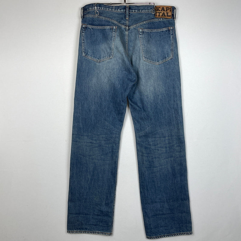 【中古品】【メンズ】 KAPITAL キャピタル13.5OZ ZIMBABWE DENIM 5P MONKEY CISCO K2502LP006 13.5オンス ジンバブエ デニム ファイブポケット モンキーシスコ ボトムス ジーンズ 151-261007-sa-24-teih サイズ：38 カラー：インディゴ 万代Net店