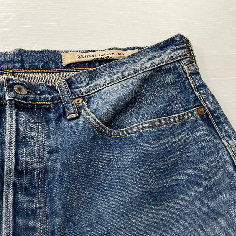 【中古品】【メンズ】 KAPITAL キャピタル13.5OZ ZIMBABWE DENIM 5P MONKEY CISCO K2502LP006 13.5オンス ジンバブエ デニム ファイブポケット モンキーシスコ ボトムス ジーンズ 151-261007-sa-24-teih サイズ：38 カラー：インディゴ 万代Net店