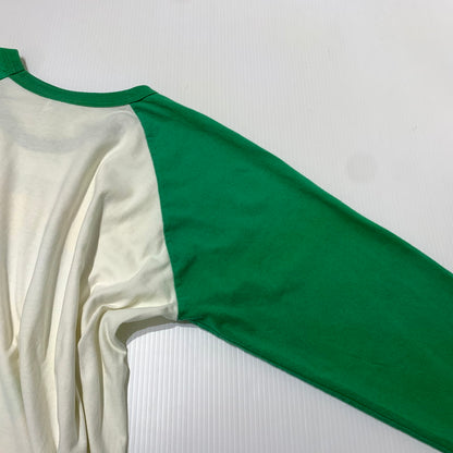 【中古品】【メンズ】 ANVIL アンヴィル RAGLAN LONGSLEEVE TSHIRT ラグラン ロングスリーブ Tシャツ 七分袖 トップス 145-261009-ko-01-teih サイズ：L カラー：ホワイト/グリーン 万代Net店