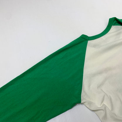 【中古品】【メンズ】 ANVIL アンヴィル RAGLAN LONGSLEEVE TSHIRT ラグラン ロングスリーブ Tシャツ 七分袖 トップス 145-261009-ko-01-teih サイズ：L カラー：ホワイト/グリーン 万代Net店
