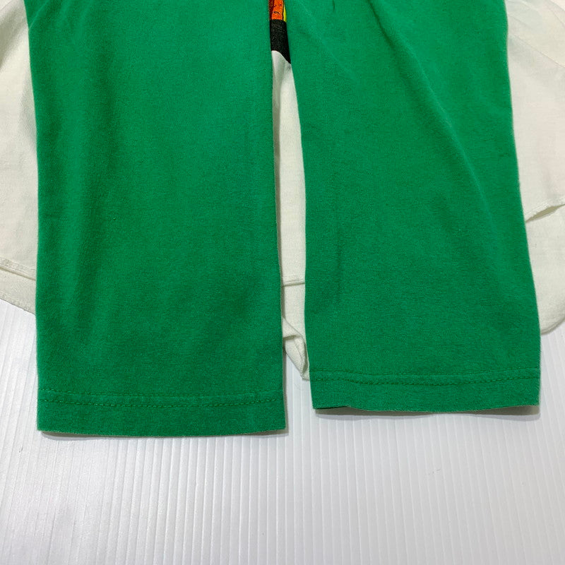 【中古品】【メンズ】 ANVIL アンヴィル RAGLAN LONGSLEEVE TSHIRT ラグラン ロングスリーブ Tシャツ 七分袖 トップス 145-261009-ko-01-teih サイズ：L カラー：ホワイト/グリーン 万代Net店