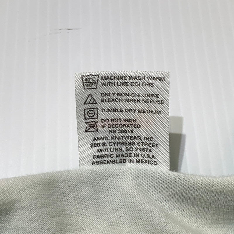 【中古品】【メンズ】 ANVIL アンヴィル RAGLAN LONGSLEEVE TSHIRT ラグラン ロングスリーブ Tシャツ 七分袖 トップス 145-261009-ko-01-teih サイズ：L カラー：ホワイト/グリーン 万代Net店