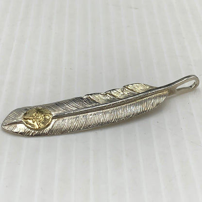 【中古品】【メンズ】 FIRST-ARROW's ファーストアローズ FEATHER TOP フェザートップ アクセサリー ペンダントトップ K18 925 191-261009-ko-21-teih カラー：シルバー/ゴールド 万代Net店