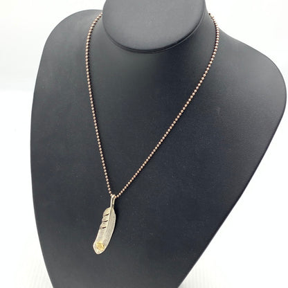 【中古品】【メンズ】 FIRST-ARROW's ファーストアローズ FEATHER TOP フェザートップ アクセサリー ペンダントトップ K18 925 191-261009-ko-21-teih カラー：シルバー/ゴールド 万代Net店