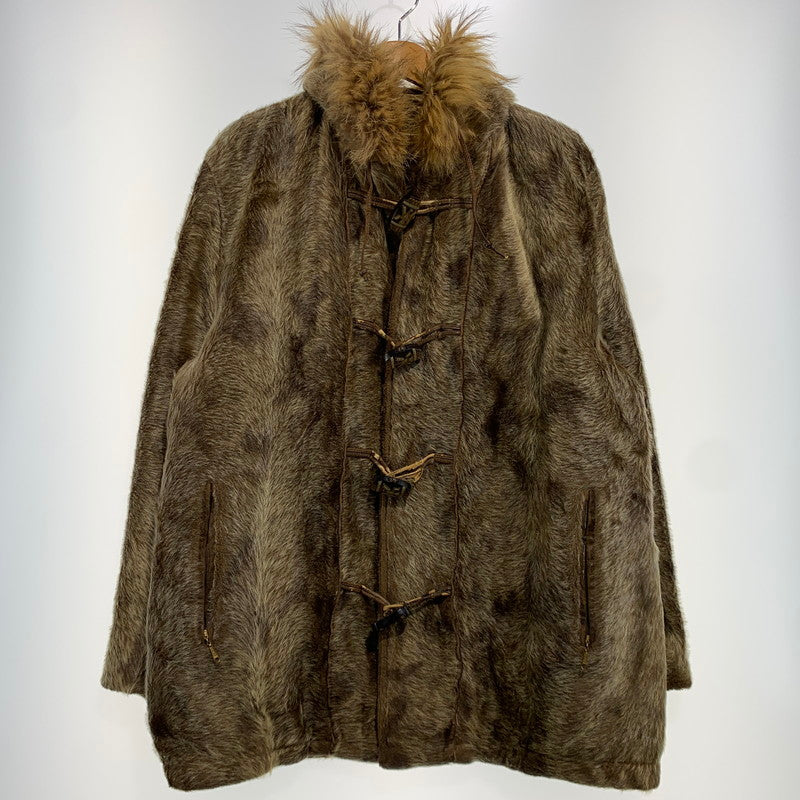 【ジャンク品】【メンズ】 SKUA by Robert Lewis スクア・バイ・ロバート・ルイス 60-70's FUR HOODED JACKET VINTAGE 60-70年代 ファー フーデッド ジャケット アウター ヴィンテージ サンダーバード 145-261009-ko-07-teih サイズ：42 カラー：ブラウン 万代Net店