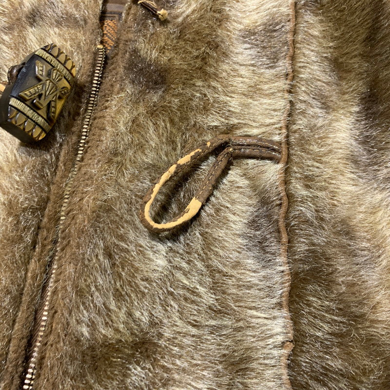 【ジャンク品】【メンズ】 SKUA by Robert Lewis スクア・バイ・ロバート・ルイス 60-70's FUR HOODED JACKET VINTAGE 60-70年代 ファー フーデッド ジャケット アウター ヴィンテージ サンダーバード 145-261009-ko-07-teih サイズ：42 カラー：ブラウン 万代Net店