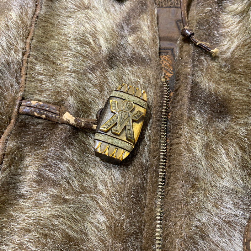 【ジャンク品】【メンズ】 SKUA by Robert Lewis スクア・バイ・ロバート・ルイス 60-70's FUR HOODED JACKET VINTAGE 60-70年代 ファー フーデッド ジャケット アウター ヴィンテージ サンダーバード 145-261009-ko-07-teih サイズ：42 カラー：ブラウン 万代Net店