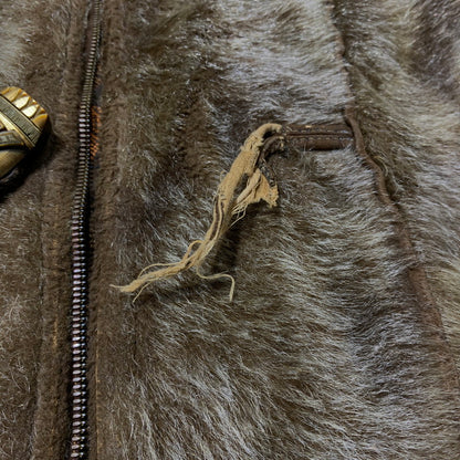 【ジャンク品】【メンズ】 SKUA by Robert Lewis スクア・バイ・ロバート・ルイス 60-70's FUR HOODED JACKET VINTAGE 60-70年代 ファー フーデッド ジャケット アウター ヴィンテージ サンダーバード 145-261009-ko-07-teih サイズ：42 カラー：ブラウン 万代Net店