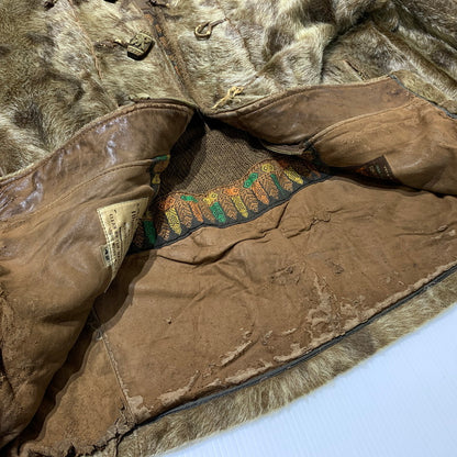 【ジャンク品】【メンズ】 SKUA by Robert Lewis スクア・バイ・ロバート・ルイス 60-70's FUR HOODED JACKET VINTAGE 60-70年代 ファー フーデッド ジャケット アウター ヴィンテージ サンダーバード 145-261009-ko-07-teih サイズ：42 カラー：ブラウン 万代Net店