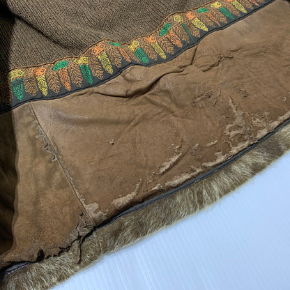 【ジャンク品】【メンズ】 SKUA by Robert Lewis スクア・バイ・ロバート・ルイス 60-70's FUR HOODED JACKET VINTAGE 60-70年代 ファー フーデッド ジャケット アウター ヴィンテージ サンダーバード 145-261009-ko-07-teih サイズ：42 カラー：ブラウン 万代Net店
