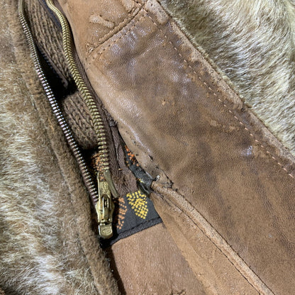 【ジャンク品】【メンズ】 SKUA by Robert Lewis スクア・バイ・ロバート・ルイス 60-70's FUR HOODED JACKET VINTAGE 60-70年代 ファー フーデッド ジャケット アウター ヴィンテージ サンダーバード 145-261009-ko-07-teih サイズ：42 カラー：ブラウン 万代Net店
