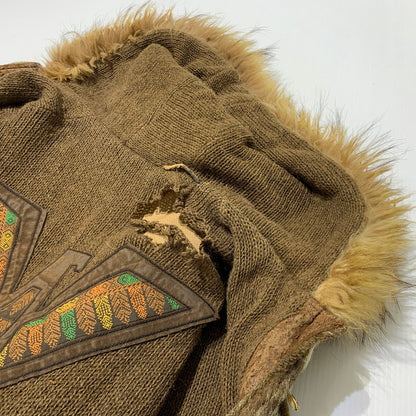 【ジャンク品】【メンズ】 SKUA by Robert Lewis スクア・バイ・ロバート・ルイス 60-70's FUR HOODED JACKET VINTAGE 60-70年代 ファー フーデッド ジャケット アウター ヴィンテージ サンダーバード 145-261009-ko-07-teih サイズ：42 カラー：ブラウン 万代Net店