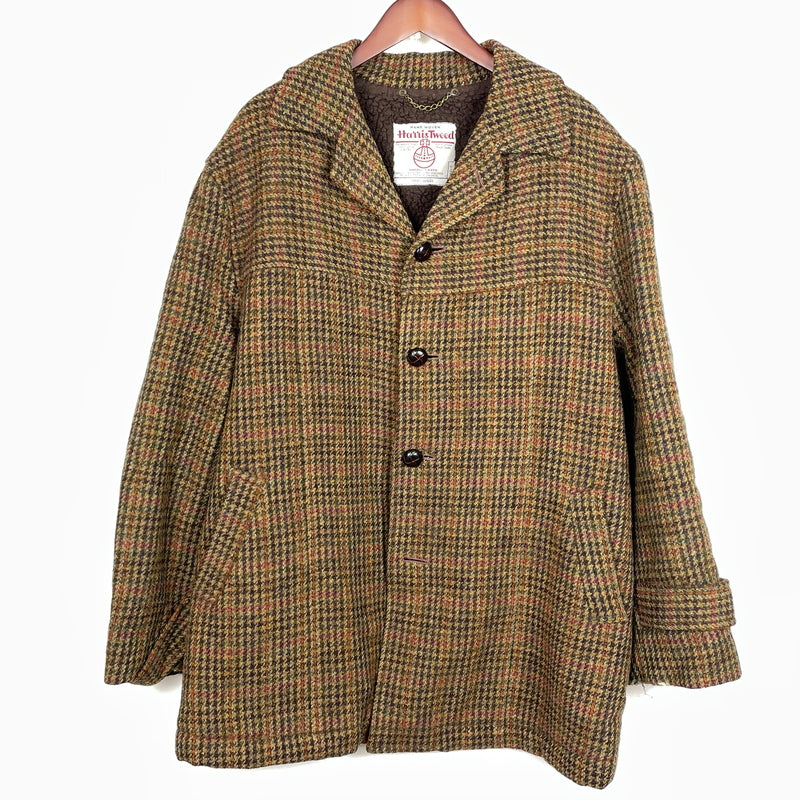 【中古品】【メンズ】 OCTOPUS ARMY オクトパス アーミー × HARRIS TWEED ハリスツイード 別注コラボ BOA LINER WOOL JACKET ボア ライナー ウール ジャケット アウター 145-261009-sa-03-teih サイズ：M カラー：ブラウン 万代Net店